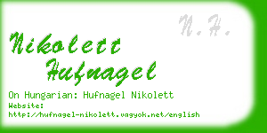 nikolett hufnagel business card